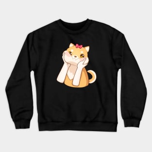 Funny Kawaii Shiba Inu Dog, Love Shiba Inus Crewneck Sweatshirt